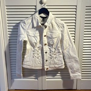 White House Black Market | XS, Grommet Trucker Jacket
